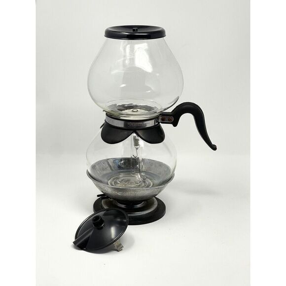 Vintage Silex Vacuum Pyrex Glass Coffee Maker Pot Double Bubble 8 Cup Percolator - Picture 1 of 11